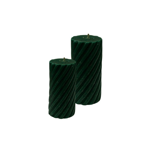 Forest Spiral Duo – Nature’s Calm, Sculpted in Wax