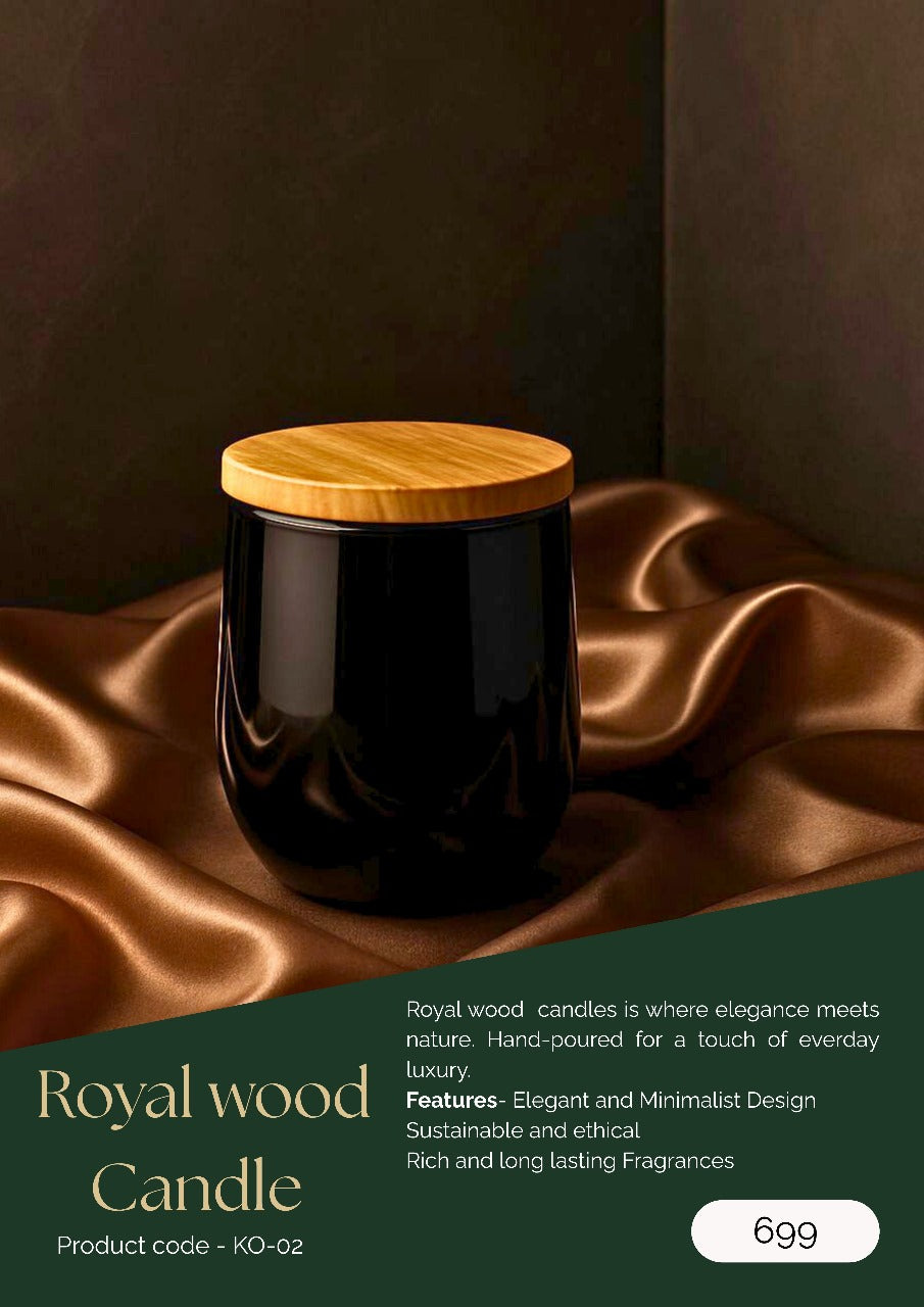 Royal Wood Candle – Modern Minimalist Luxury