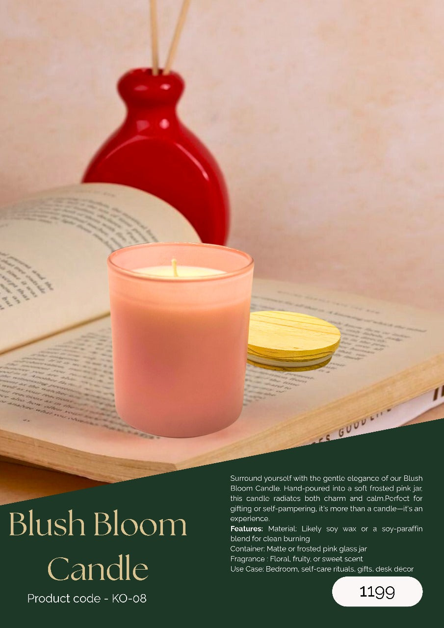 Blush Bloom Candle – Charm in Every Glow