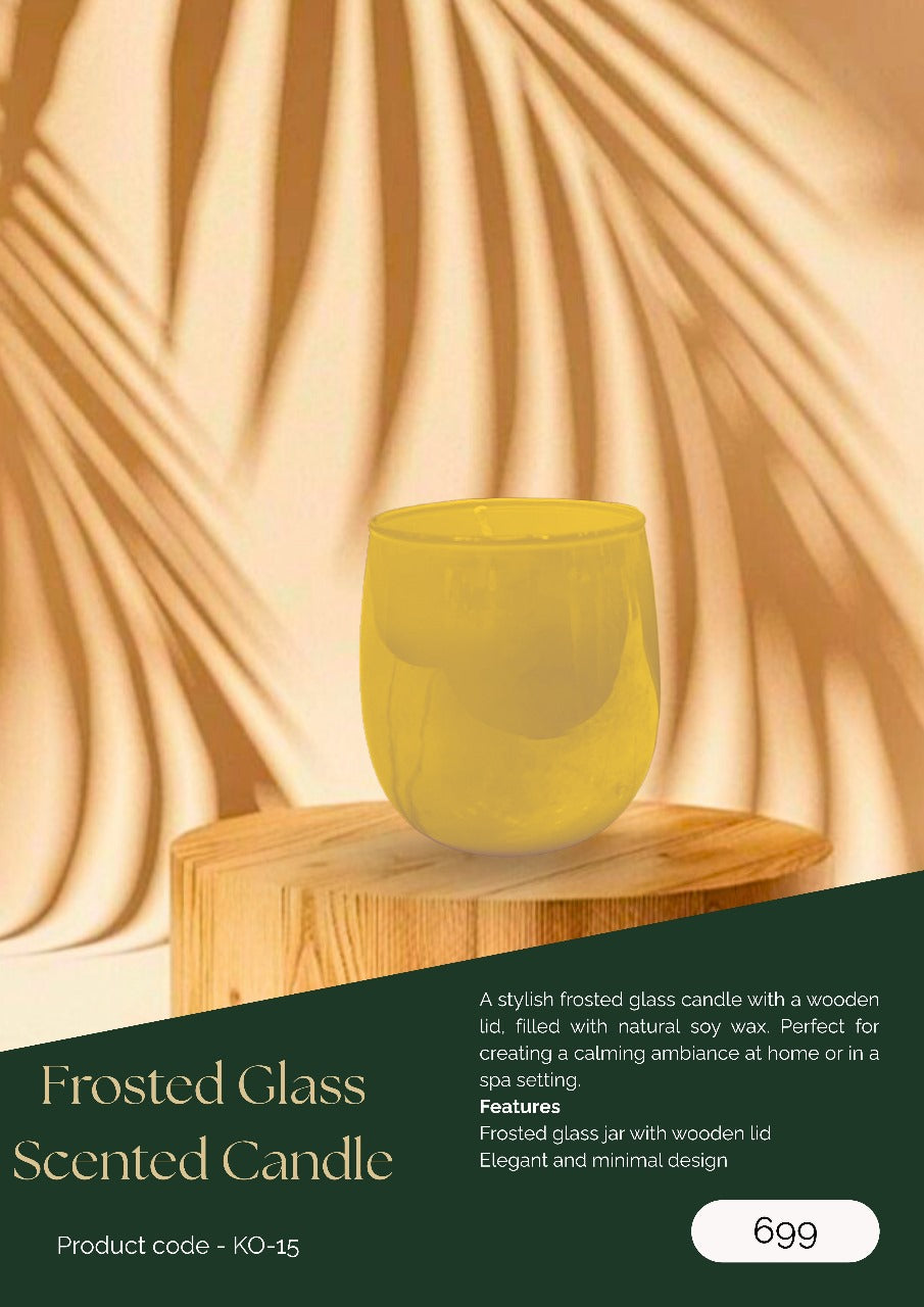 Frosted Glass Scented Candle – Subtle Charm, Lasting Calm